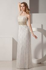 Luxury One Shoulder Straps Gold Sequin Lace Evening Dress