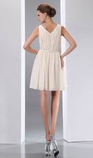 Simplie Scoop Antique White Homecoming Short Dress