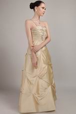 Top Designer Champagne Prom Dress With Spaghetti Straps Skirt