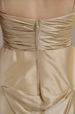 Top Designer Champagne Prom Dress With Spaghetti Straps Skirt