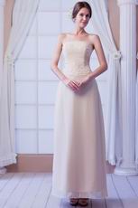 Strapless Champagne Dress For Mother Of Bride With Jacket