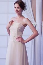 Strapless Champagne Dress For Mother Of Bride With Jacket