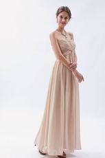 Sweetheart Floor Length Cream Chiffon Dress For Bridesmaid