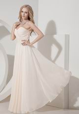 Cheap Sweetheart Baby Pink Chiffon Prom Dress By Designer