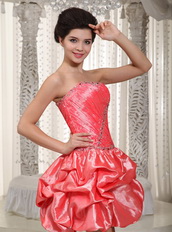 Watermelon Mini Discount Cocktail Dress With Handmade Beading Unique