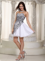 Sweetheart Mini-length Zebra Prom Dress For Girl Sexy Unique