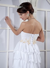 Short Front Long Back Cascade Skirt Chiffon White Party Dress For Sale Unique