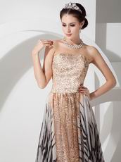 Leopard Zebra Special Fabric Prom Dress 2014 New Arrival