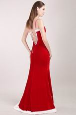 New Arrival White and Red Mermaid 2014 Spring Celebrity Dress