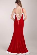 New Arrival White and Red Mermaid 2014 Spring Celebrity Dress