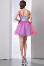 Lovely One Shoulder Hot Pink Sweet 16 Dress Discount