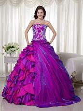 Custom Made Purple sQuinceanera Dress For 2014 Girls Wear