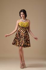 Designer Tiger Printed Fabric Sexy Sweet 16 Dress For Cheap