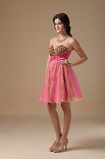 Leopard Printed Hot Pink 15th Birthday For Young Girls