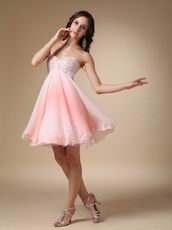 Fading Color Chiffon Fabric Cute Girls Sweet 16 Dress Short