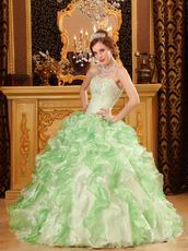 Discount Dama Quinceanera Dress With Ruffled Apple Green Skirt