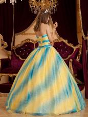 Ombre Contrast Color Chiffon Pretty Quinceanera Dresses Maker