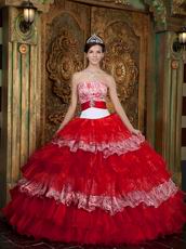 Zebra And Red Layers Skirt Winter Wear Quinceanera Dress