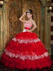 Zebra And Red Layers Skirt Winter Wear Quinceanera Dress