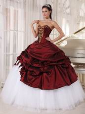 Burgundy Sweetheart Floor Length Quince Dress For Cheap Price