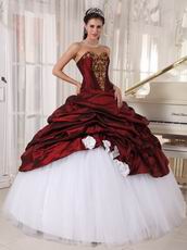 Burgundy Sweetheart Floor Length Quince Dress For Cheap Price