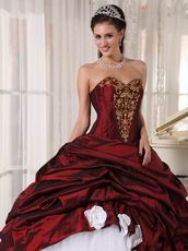 Burgundy Sweetheart Floor Length Quince Dress For Cheap Price