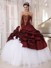 Burgundy Sweetheart Floor Length Quince Dress For Cheap Price