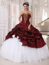 Burgundy Sweetheart Floor Length Quince Dress For Cheap Price