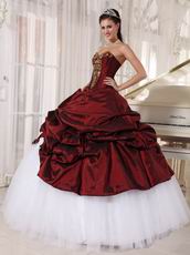 Burgundy Sweetheart Floor Length Quince Dress For Cheap Price