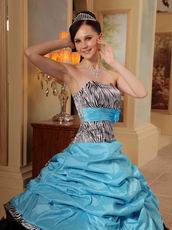 Sweetheart New Arrival Black And Sky Blue Quinceanera Dress