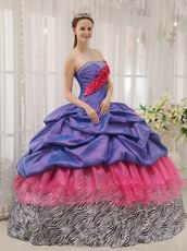 Exclusive Strapless Floor Length Ball Gown With Zebra Fabric