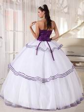 Strapless White 16th Young Women Birthday Quinceanera Dress