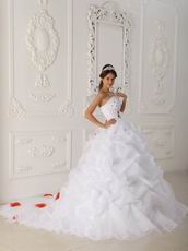 White Quinceanera Dress Like A Princess With Orange Flowers