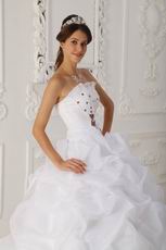 White Quinceanera Dress Like A Princess With Orange Flowers