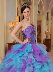 Top Seller Ruffles Puffy Skirt Custom Made Quinceanera Dress