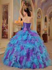 Top Seller Ruffles Puffy Skirt Custom Made Quinceanera Dress