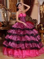 Zebra Boidce Multi-color Layers Skirt Ebay Quinceanera Dress