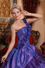 Wisteria And Purple Layers Skirt One Strap Quince Dress