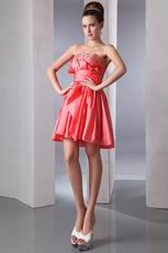 Lovely Beaded Coral Dress To Wear For Graduation