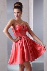 Lovely Beaded Coral Dress To Wear For Graduation
