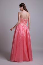 Inexpensive Corset Back Watermelon Celebrity Evening Dress