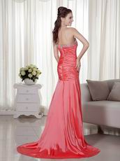 Custom Fit Beaded Watermelon Prom Dress For 2014