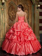 Embroidery Layers Skirt Quinceanera Ball Gown In Watermelon