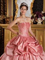 Dark Pink Taffeta Dress to Young Girl Adult Ceremony Party