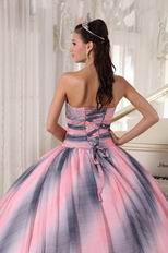 Vogue Ombre Contrast Pink Fabric 16 Years Old Quinceanera Dress