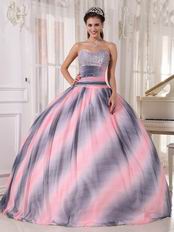 Vogue Ombre Contrast Pink Fabric 16 Years Old Quinceanera Dress
