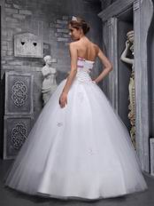 Elegant Strapless White Quinceanera Dress For Discount