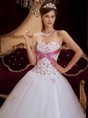 Beautiful Sweetheart White Organza Slim Quinceanera Dress