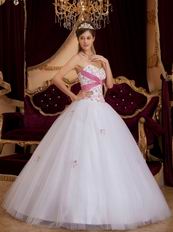 Beautiful Sweetheart White Organza Slim Quinceanera Dress