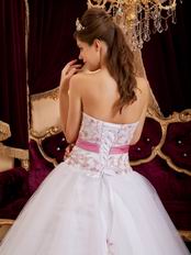 Beautiful Sweetheart White Organza Slim Quinceanera Dress